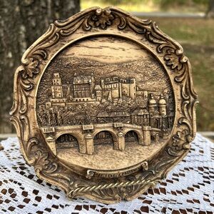 Vintage handcrafted German Souvenir wall plate